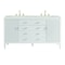 James Martin Vanities 60'' Double Vanity, Bright White w/ 3 CM Lime Delight Quartz Top 485-V60D-BW-3LDL - alternate 1